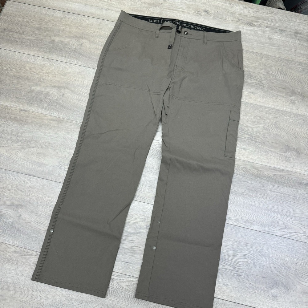 Prana Stretch Zion Pants Men's Sz 40x32 Brown Hiking Pants Outdoor Gorp